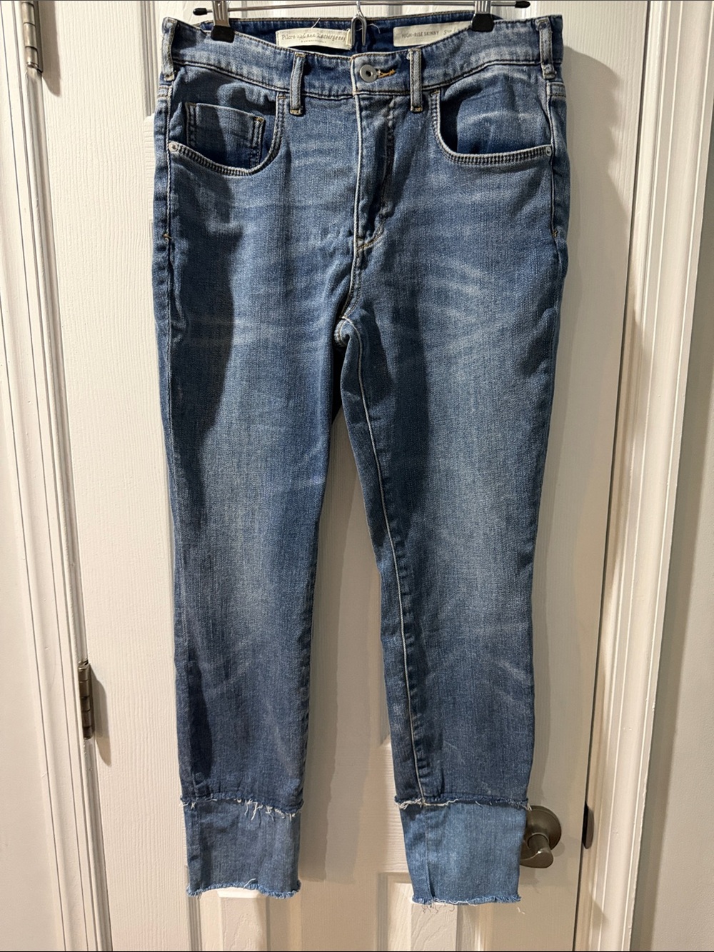 Pilcro and the Letterpress Light Blue Cropped Slim Jeans